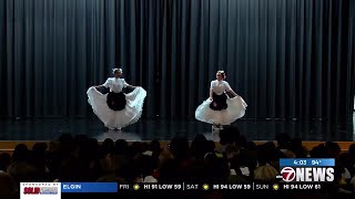 Mexican Folkloric Dancers of Lawton share their art and culture with middle school students [upl. by Nawud]