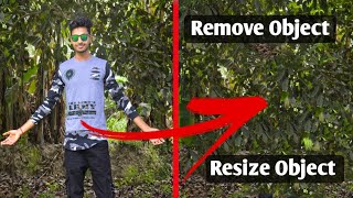 Remove Image Object Photoshop Resize Object mrsanjivtech [upl. by Ariuqahs638]