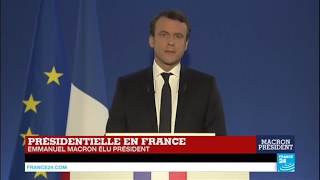 REPLAY  1er discours dEmmanuel Macron président de la République élu avec 66 des voix [upl. by Idona810]