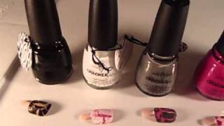 REVIEW CHINA GLAZE quotCRACKLEquot NAIL POLISH COLLECTION  A DEMO of the Nail Polish quotCracklequot Effect [upl. by Mavis5]