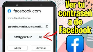 Cómo VER o SABER la CONTRASEÑA de mi Facebook Abierto si no me Acuerdo [upl. by Gerti]