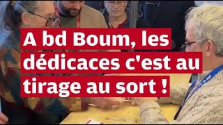 VIDEO Au festival bd Boum de BLois les dédicaces se sont au tirage au sort [upl. by Safier]