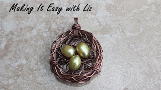 Wirework Birds Nest Pendant [upl. by Eliga]