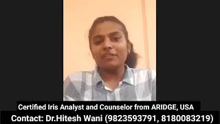 Dr Hitesh Wani 9823593791Pranjal  CBSE Student  Iris Analysis amp Counselling BOPESP PGAQSRNLP [upl. by Vivi]