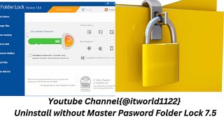 How to uninstall folder lock 75 without master password folderlock howto passwordreset tricks [upl. by Yendyc602]