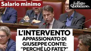 Salario minimo il discorso accorato di Conte in Aula quotSiete come lo sceriffo di Nottinghamquot [upl. by Daphene791]