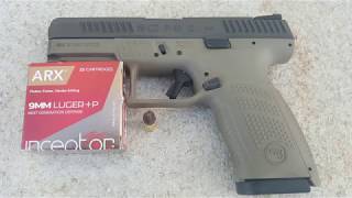 Inceptor ARX 9mm p 65gr Gel test [upl. by Reyotal]