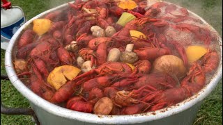 Louisiana Boiled Crawfish with fixings in 35 minutes [upl. by Dehnel]