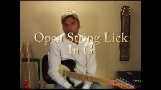 Open String Lick In G Lesson  Country Guitar Chops [upl. by Judd]