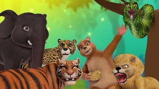 Jungle Jungle – Animal Song  Hindi Rhymes for Children  Infobells [upl. by Yelha]