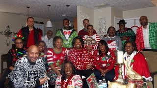 VLOG Juanis amp Mr B Ugly Christmas Sweater Party [upl. by Ardnuhsed]