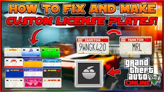 HOW TO FIX AND MAKE CUSTOM LICENSE PLATES IN GTA 5 ONLINE Make Custom Plates 2024 [upl. by Elleraj]