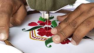 new flowers 💐 😍 embroidery design ✨️ rizwanalitv embroidery stitching [upl. by Philina]