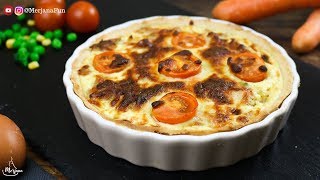 كيش بالدجاج والخضر  Chicken and Vegetable Quiche [upl. by Hynda284]