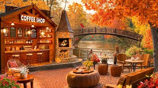 Relaxing Fall Jazz Music at Cozy Coffee Shop Ambience 🍂 Smooth Jazz Instrumental Music for Studying [upl. by Minton64]