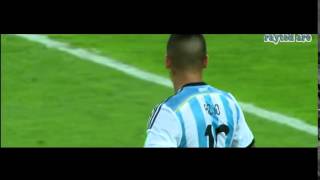 Marcos Rojo Rabona clearance Argentina vs Bosnia World Cup 2014 [upl. by Ahsekal]