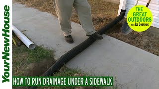 How to Run Wires or Drainage Under a Sidewalk or Driveway  The Great Outdoors [upl. by Hurff]