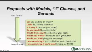 Requests with modals if clauses and gerunds [upl. by Spence]