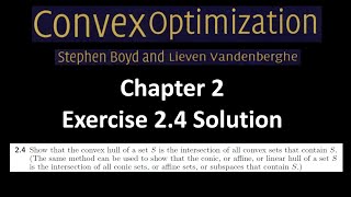 Convex optimization book  solution  exercise  24  convex hull [upl. by Boone]