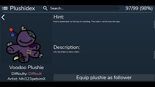 How to get Voodoo Plushie  ROBLOX Find The Plushies [upl. by Palmira]