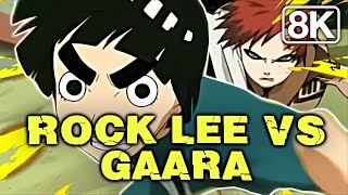 Rock Lee Vs Gaara  Full Fight 8K Max Quality English Dub Chunin Exams Naruto [upl. by Alton]