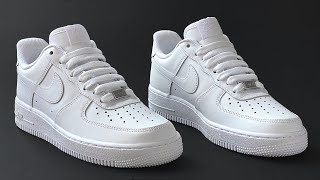 HOW TO BAR LACE NIKE AIR FORCE 1 STRAIGHT WAY [upl. by Anrat491]