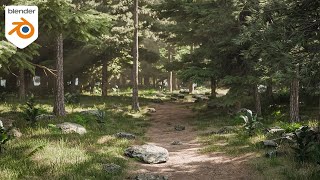 How to Make Evergreen Forests in Blender  Tutorial [upl. by Li]