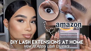 DIY Lash Extensions At Home  AMAZON INDIVIDUAL LASH EXTENSIONS TUTORIAL  Calailis Lashes [upl. by Ojoj353]