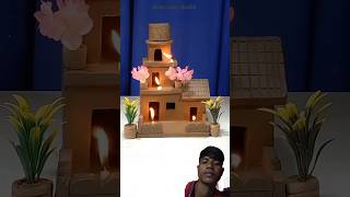 Diya destroying clay artreaction craft clayhouse mudhouse littlehouse minicraft littleclay [upl. by Anillehs]