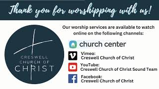 Sunday Worship Service  Creswell Church of Christ [upl. by Grata383]