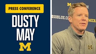 Dusty May Press Conference Michigan Coach Talks NewlyBuilt Roster Vladislav Goldin More [upl. by Aneerak]