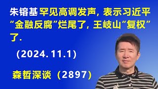 朱镕基 罕见高调发声，表示习近平的“金融反腐”烂尾了，王岐山“复权”了  森哲深談 2024111 [upl. by Pavior916]