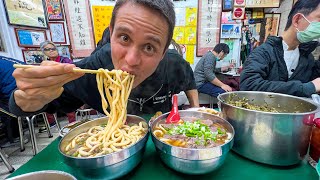 Taiwan Street Food  BEST BEEF NOODLES  5 Must Eat Foods in Taipei [upl. by Norrej]