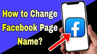 How To Change Facebook Page Name 2024 [upl. by Ahsirpac]