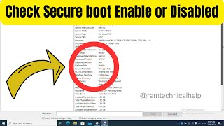 How to check Secure boot enable or disabled in dell laptop [upl. by Eibocaj]