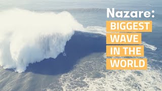 Nazare GIGANTIC WAVES  4k Drone Footage [upl. by Eyram]