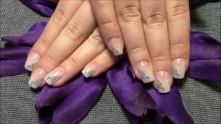 Gelnägel  Glitzer Babyboomer mit EisblumenNailart [upl. by Willdon]