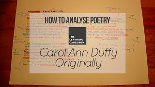 Carol Ann Duffys quotOriginallyquot  How to Analyse Poetry [upl. by Alenas601]