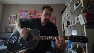 Lithium cover  Kurt Cobain solo acoustic  14 step down tuning [upl. by Angus]