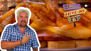 Guy Fieri Tries the Horseshoe Sandwich in Illinois  Diners DriveIns and Dives  Food Network [upl. by Sharp]