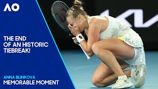 Anna Blinkova Wins Longest Singles Tiebreak Ever at a Grand Slam  Australian Open 2024 [upl. by Graaf]