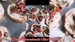 BRUSCHETTAS DE SALAME ITALIANO 🍞🍷 bruschetta🍷 caminhandonasnuvens🍞story 050522 [upl. by Iral]