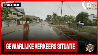 🚀 De Nieuwe Politiek Live Gevaarlijke verkeers situatie SURINAME [upl. by Drofyar]