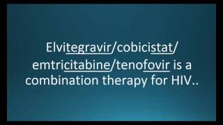 How to pronounce elvitegravir cobicistat emtricitabine tenofovir Stribild Memorizing Pharmacology [upl. by Inan]