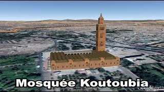 Mosquée Koutoubia  Marrakech  Maroc  lieu de culte  Maghreb  lcrAFR  Google Earth [upl. by Hirz]