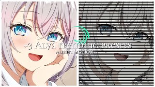 3 Alya trending presets 2  Xml  QR  CC  alightmotion alyasometimeshidesherfeelingsinrussian [upl. by Ardys]