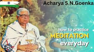 श्री एसएन गोयनका जी द्वारा प्रवचन  Vipassana Meditation vipassanameditation peaceful SNGoenka [upl. by Manaker100]