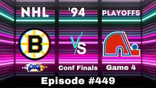 NHL 94 Gameplay — Bruins vs Nordiques  Episode 449 [upl. by Carew557]