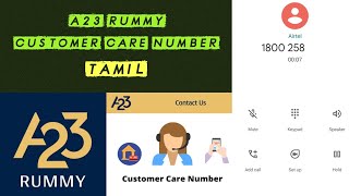 A23 Rummy Customer Care Number Tamil  How to Call  How to Contact Customer Support  A23 Games [upl. by Oicul117]