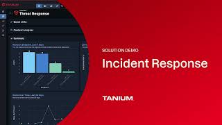 Tanium Solution Demo Incident Response [upl. by Akinor]